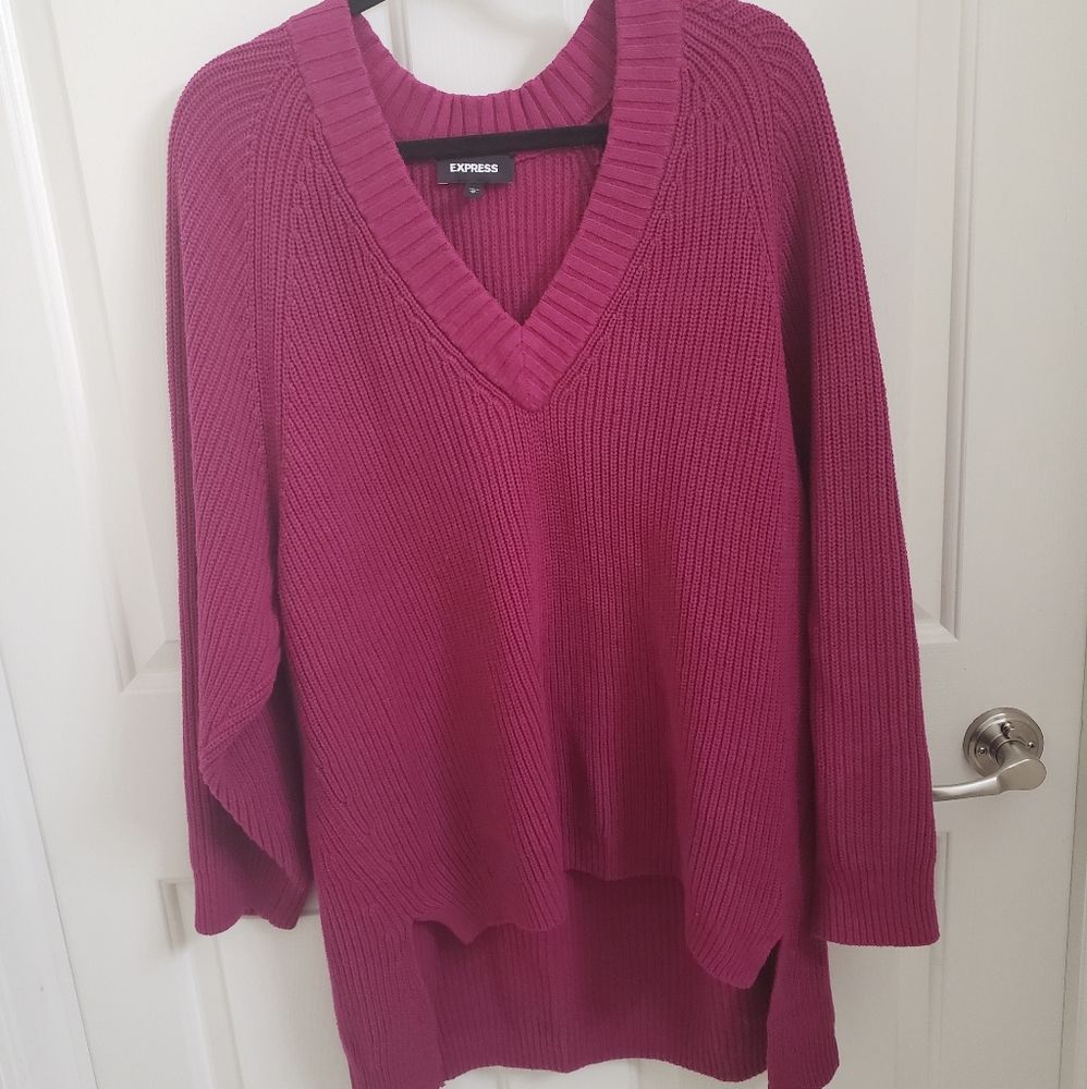 Express Oversized V-Neck Sweater